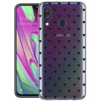 iMoshion Design hoesje Samsung Galaxy A40 - Hartjes - Zwart