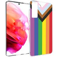 iMoshion Design hoesje Samsung Galaxy S21 FE - Rainbow flag