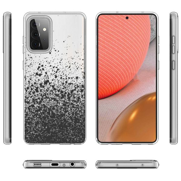 iMoshion Design hoesje Samsung Galaxy A72 - Spetters - Zwart