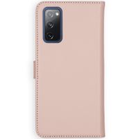 Selencia Echt Lederen Bookcase Samsung Galaxy S20 FE - Roze