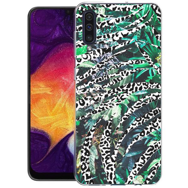 iMoshion Design hoesje Galaxy A50 / A30s - Jungle - Wit / Zwart