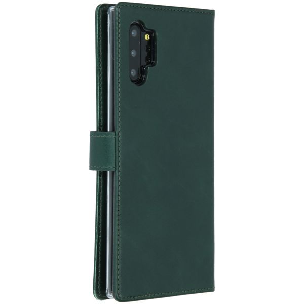 Selencia Echt Lederen Bookcase Samsung Galaxy Note 10 Plus - Groen