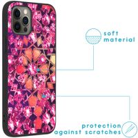 iMoshion Design hoesje iPhone 12 (Pro) - Grafisch - Roze Bling