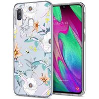 iMoshion Design hoesje Samsung Galaxy A20e - Bloem - Wit