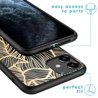 iMoshion Design hoesje iPhone 11 - Bladeren / Zwart