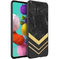 iMoshion Design hoesje Samsung Galaxy A51 - Marmer / Zwart