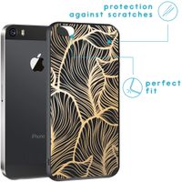 iMoshion Design hoesje iPhone 5 / 5s / SE - Bladeren / Zwart