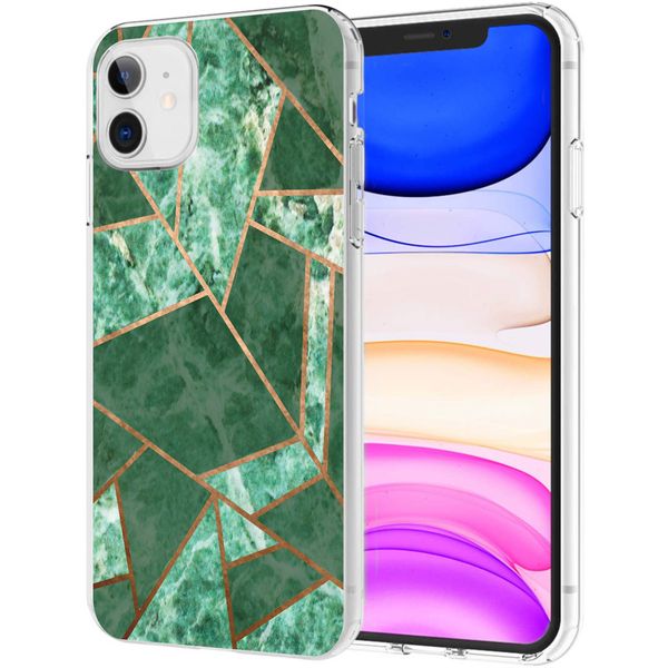 iMoshion Design hoesje iPhone 11 - Grafisch Koper / Groen