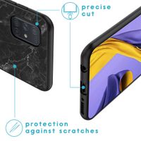 iMoshion Design hoesje Samsung Galaxy A71 - Marmer / Zwart