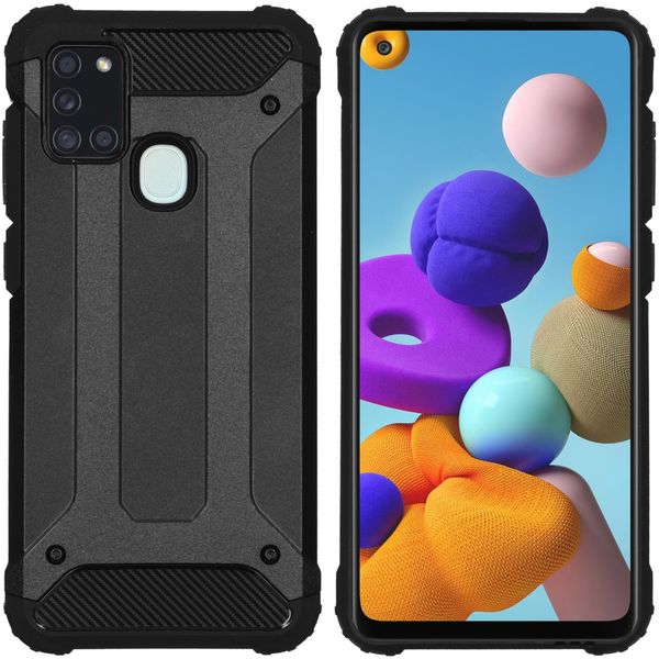 iMoshion Rugged Xtreme Backcover Samsung Galaxy A21s - Zwart