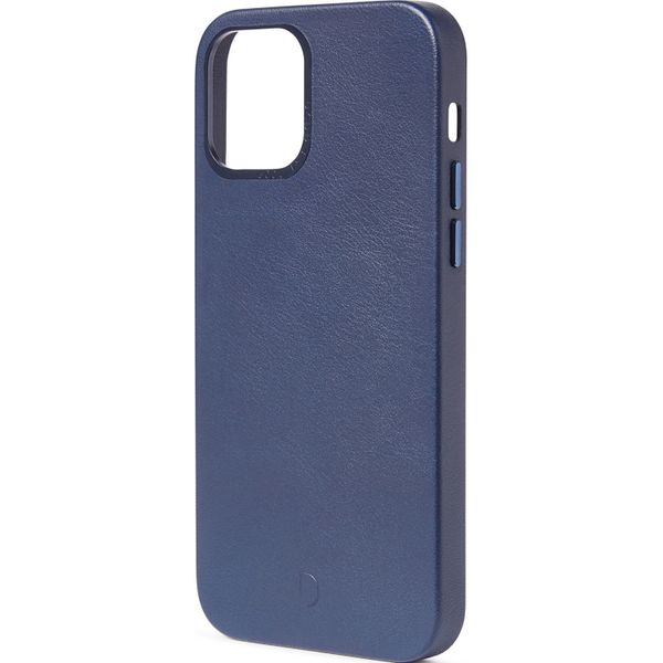 Decoded Leather Backcover MagSafe iPhone 12 (Pro) - Blauw