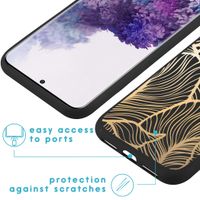 iMoshion Design hoesje Samsung Galaxy S20 Plus - Bladeren / Zwart