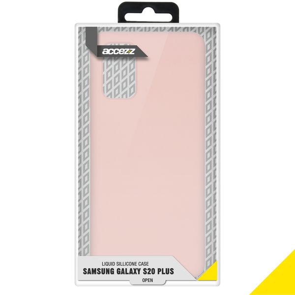 Accezz Liquid Silicone Backcover Samsung Galaxy S20 Plus - Roze