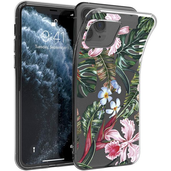 iMoshion Design hoesje iPhone 11 Pro - Jungle - Groen / Roze