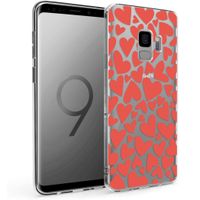 iMoshion Design hoesje Samsung Galaxy S9 - Hartjes - Rood