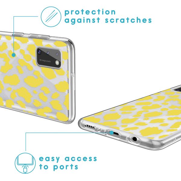 iMoshion Design hoesje Samsung Galaxy A41 - Luipaard - Geel