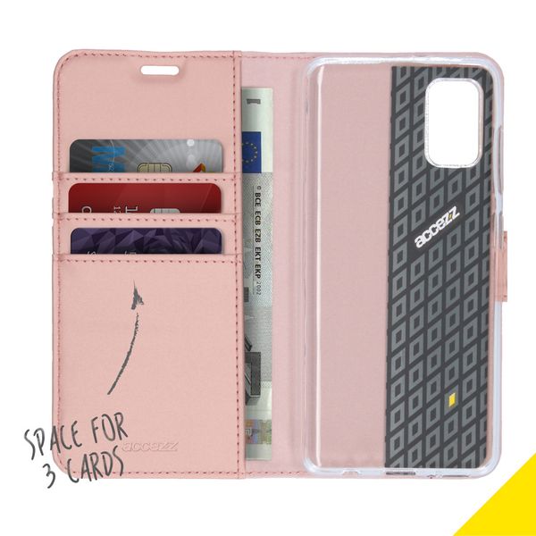 Accezz Wallet Softcase Bookcase Samsung Galaxy A41 - Rosé Goud