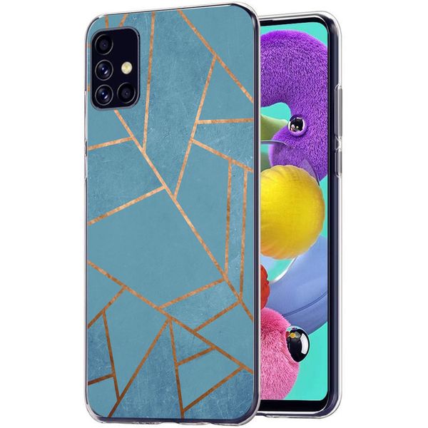 iMoshion Design hoesje Samsung Galaxy A51 - Grafisch Koper / Blauw