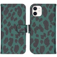 iMoshion Design Softcase Bookcase iPhone 12 Mini - Green Leopard