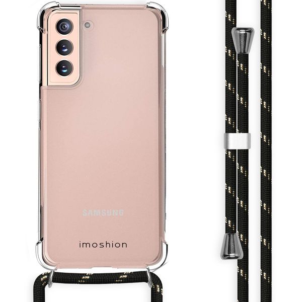 iMoshion Backcover met koord Samsung Galaxy S21 - Zwart Goud