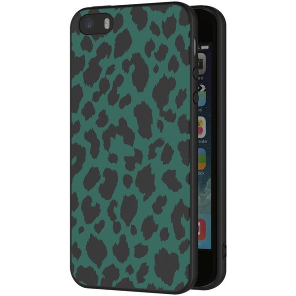 iMoshion Design hoesje iPhone 5 / 5s / SE - Luipaard - Groen / Zwart