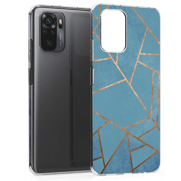 iMoshion Design hoesje Xiaomi Redmi Note 10 (4G) / Note 10S - Grafisch Koper - Blauw