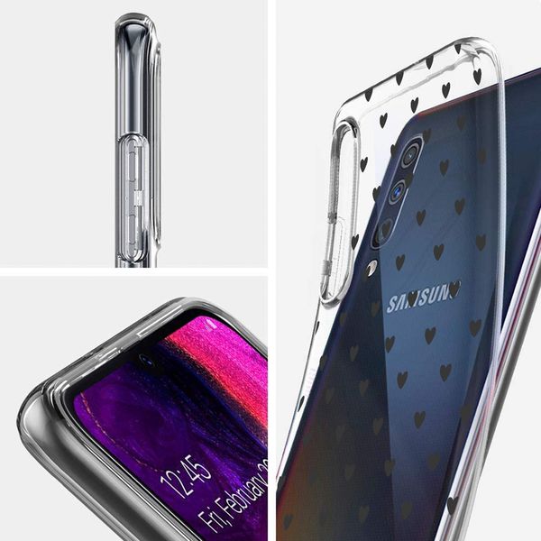 iMoshion Design hoesje Samsung Galaxy A50 / A30s - Hartjes - Zwart