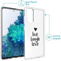 iMoshion Design hoesje Galaxy S20 FE - Live Laugh Love - Zwart