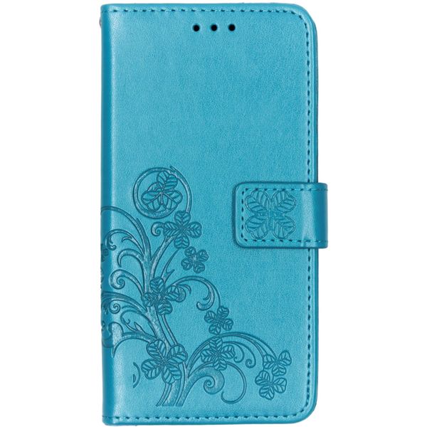 Klavertje Bloemen Bookcase Samsung Galaxy A10 - Turquoise