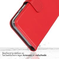 Selencia Echt Lederen Bookcase iPhone 11 - Rood