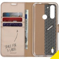 Accezz Wallet Softcase Bookcase Motorola Moto G8 Power Lite - Goud