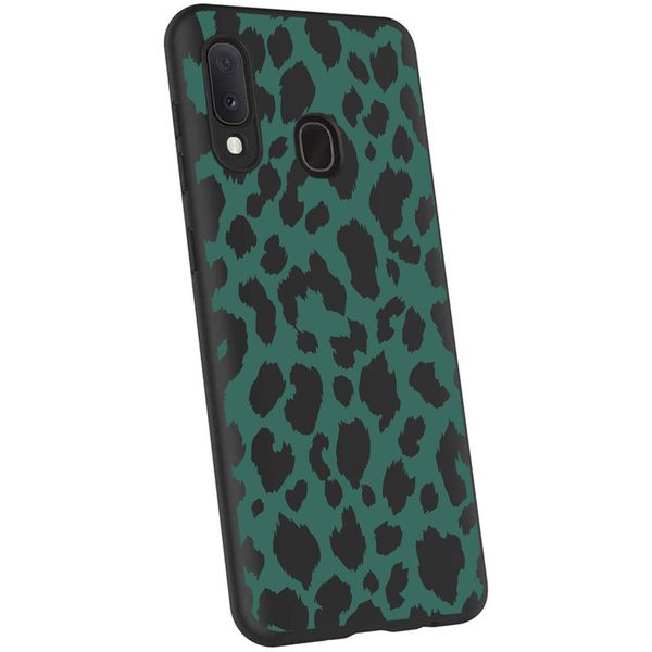 iMoshion Design hoesje Samsung Galaxy A20e - Luipaard - Groen / Zwart