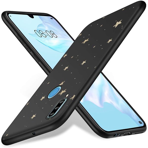 iMoshion Design hoesje Huawei P30 Lite - Sterren / Zwart