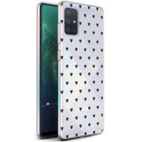 iMoshion Design hoesje Samsung Galaxy A71 - Hartjes - Zwart