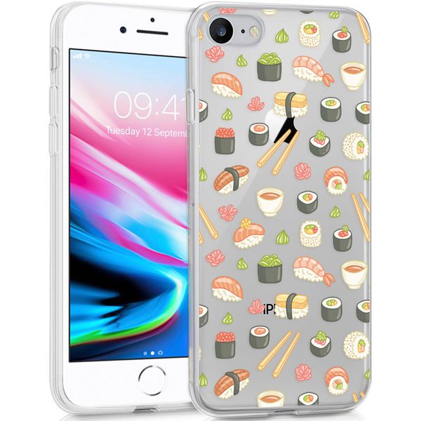 iMoshion Design hoesje iPhone SE (2022 / 2020) / 8 / 7  - Sushi - Multicolor