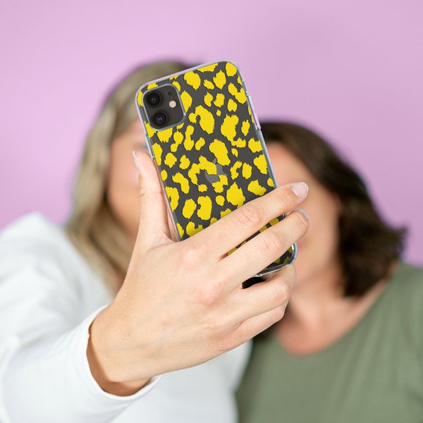 iMoshion Design hoesje iPhone Xr - Luipaard - Geel