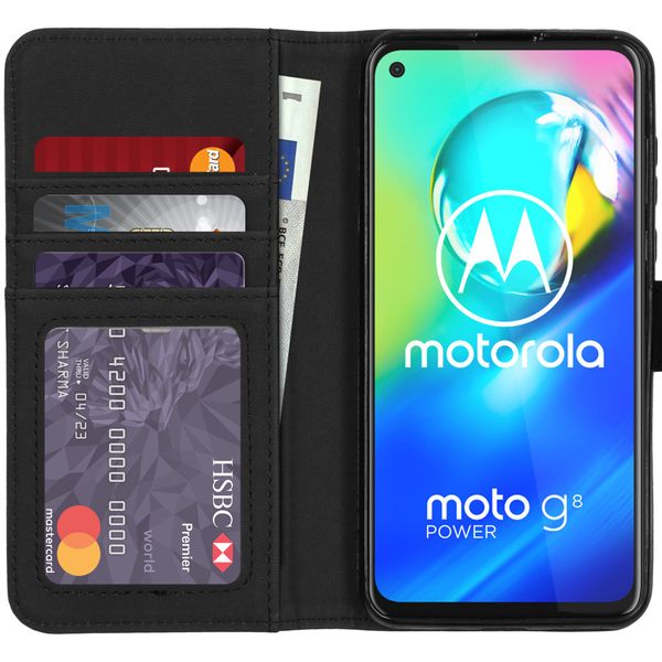 iMoshion Luxe Bookcase Motorola Moto G8 Power - Donkerblauw