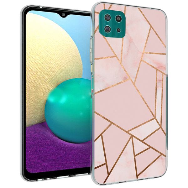 iMoshion Design hoesje Samsung Galaxy A22 (5G) - Grafisch Koper / Roze