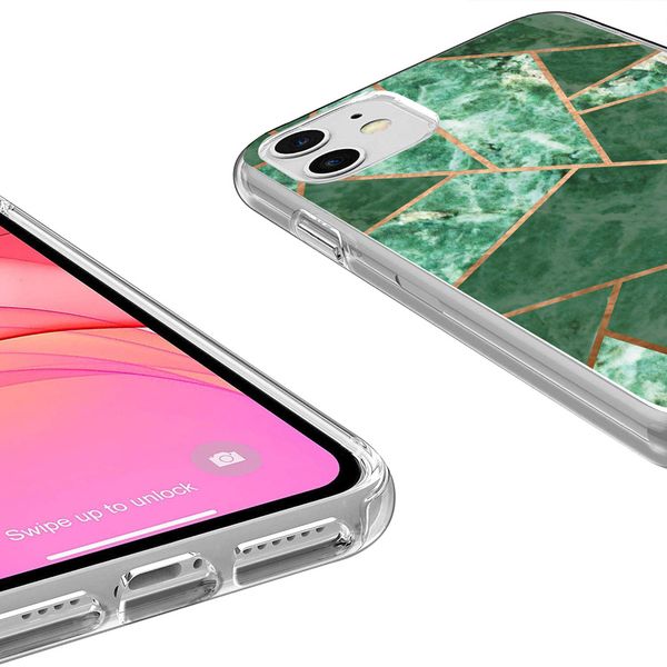 iMoshion Design hoesje iPhone 11 - Grafisch Koper / Groen