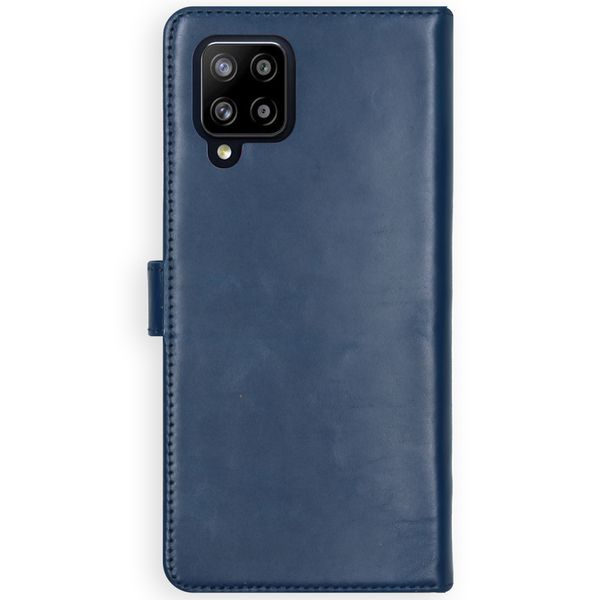 Selencia Echt Lederen Bookcase Samsung Galaxy A42 - Blauw