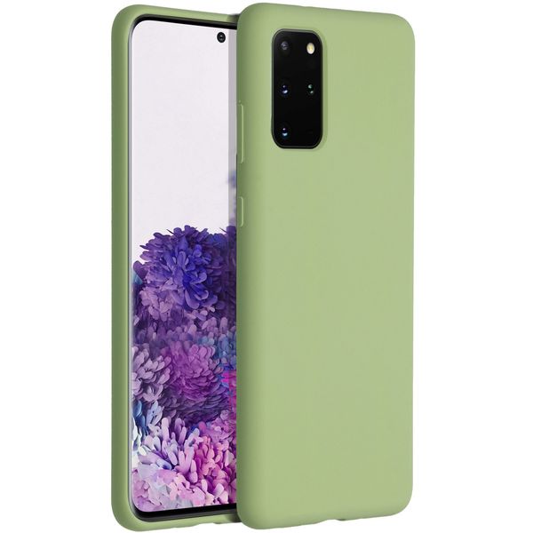 Accezz Liquid Silicone Backcover Samsung Galaxy S20 Plus - Groen