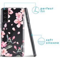 iMoshion Design hoesje Samsung Galaxy S21 - Bloem - Roze