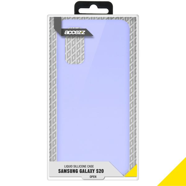 Accezz Liquid Silicone Backcover Samsung Galaxy S20 - Paars