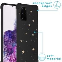 iMoshion Design hoesje met koord Samsung Galaxy S20 Plus - Sterren - Zwart / Goud