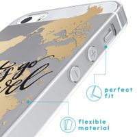 iMoshion Design hoesje iPhone 5 / 5s / SE - Let's Go Travel / Zwart