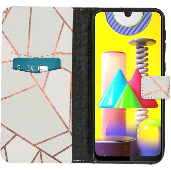 iMoshion Design Softcase Bookcase Samsung Galaxy M31 - White Graphic