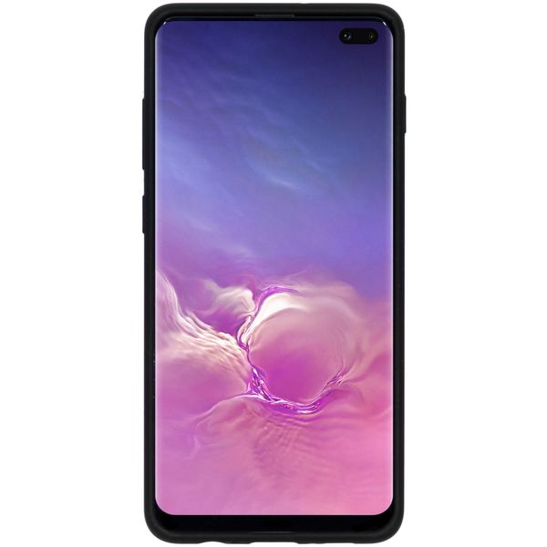 Accezz Liquid Silicone Backcover Samsung Galaxy S10 Plus - Zwart