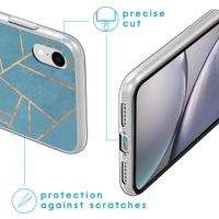 iMoshion Design hoesje iPhone Xr - Grafisch Koper / Blauw