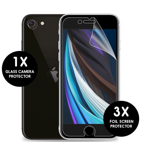 iMoshion Screenprotector Folie + Camera Protector iPhone SE(2020)/8/7