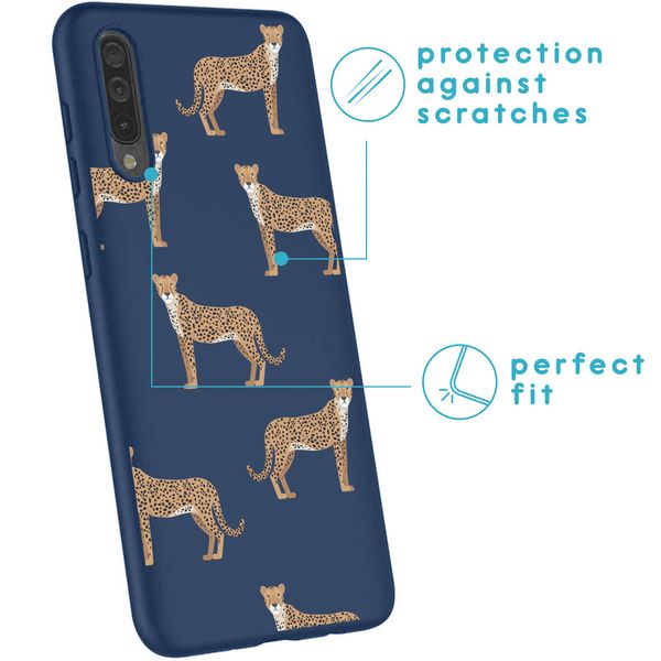 iMoshion Design hoesje Samsung Galaxy A50 / A30s - Luipaard - Blauw